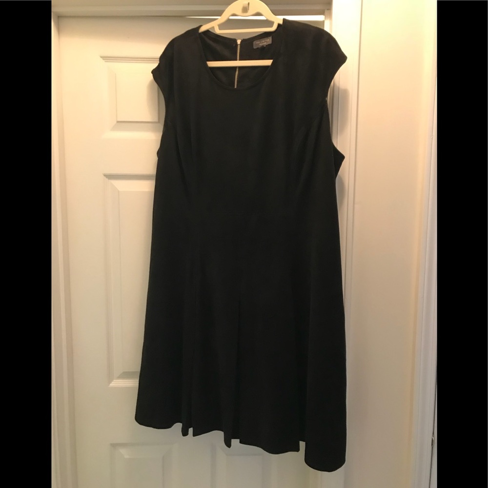 Limited faux suede, black dress